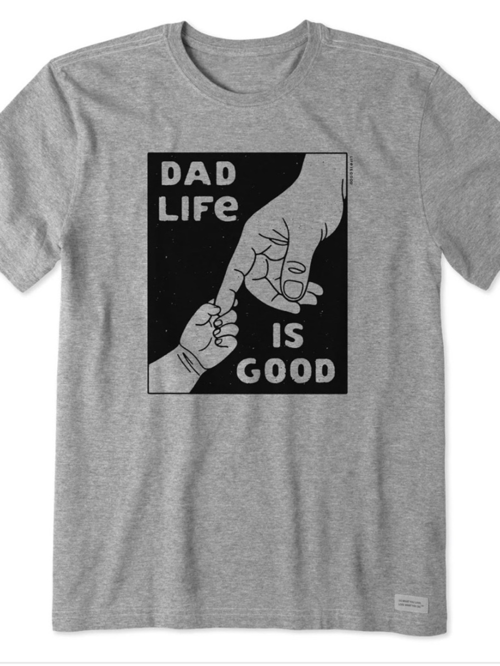 Life Is Good Men's Heather Gray 'Dad Life Is Good' Short Sleeve Tee